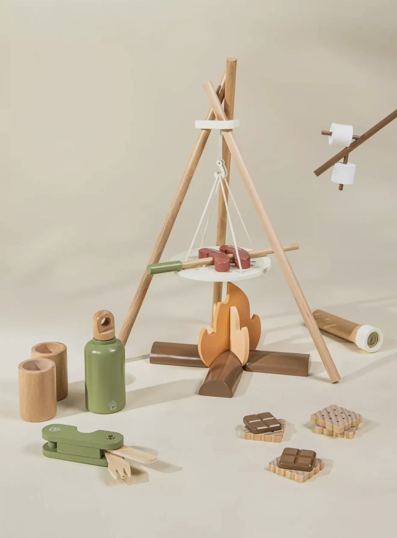 Wooden Camping Playset