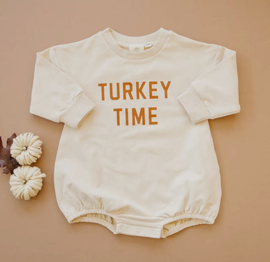 Turkey Time Organic Cotton Bubble Romper