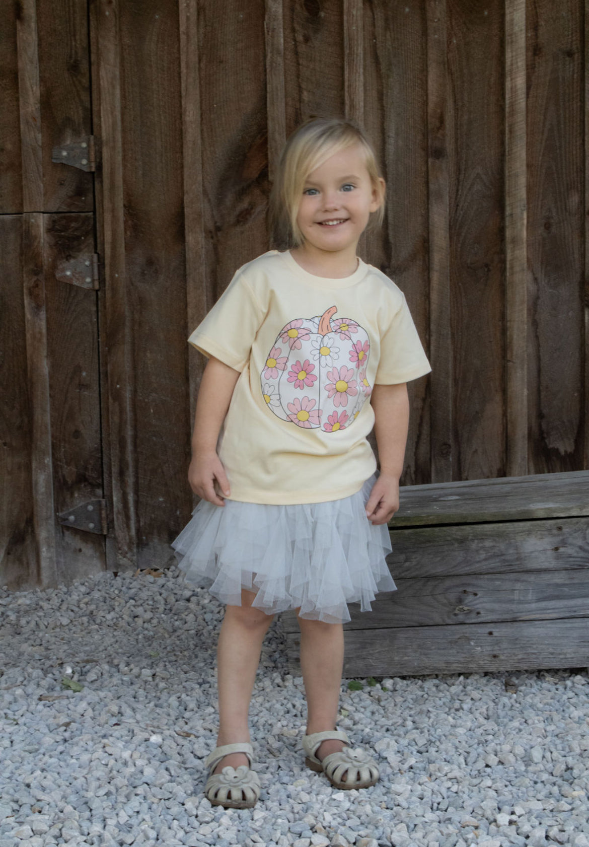 Pumpkin Daisies Organic Cotton T-shirt