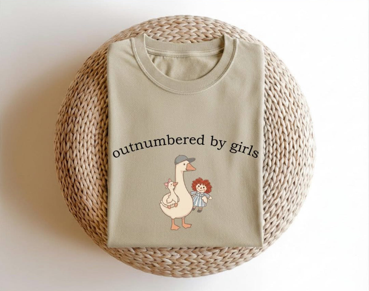 Outnumbered by Girls 100% Organic Cotton Tee