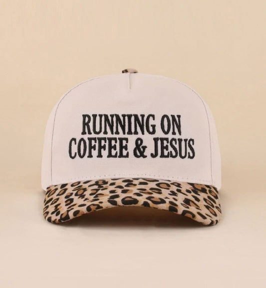 Coffee & Jesus Cheetah Hat