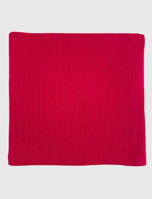 Red / Organic Pointelle Swaddle
