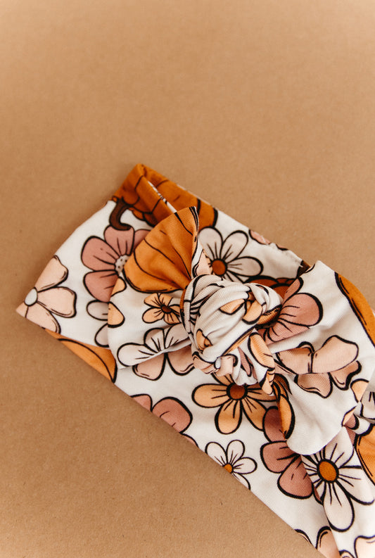 Autumn Floral Bamboo Headband