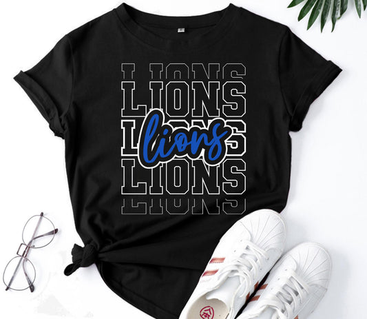 Black Out Lions Tee