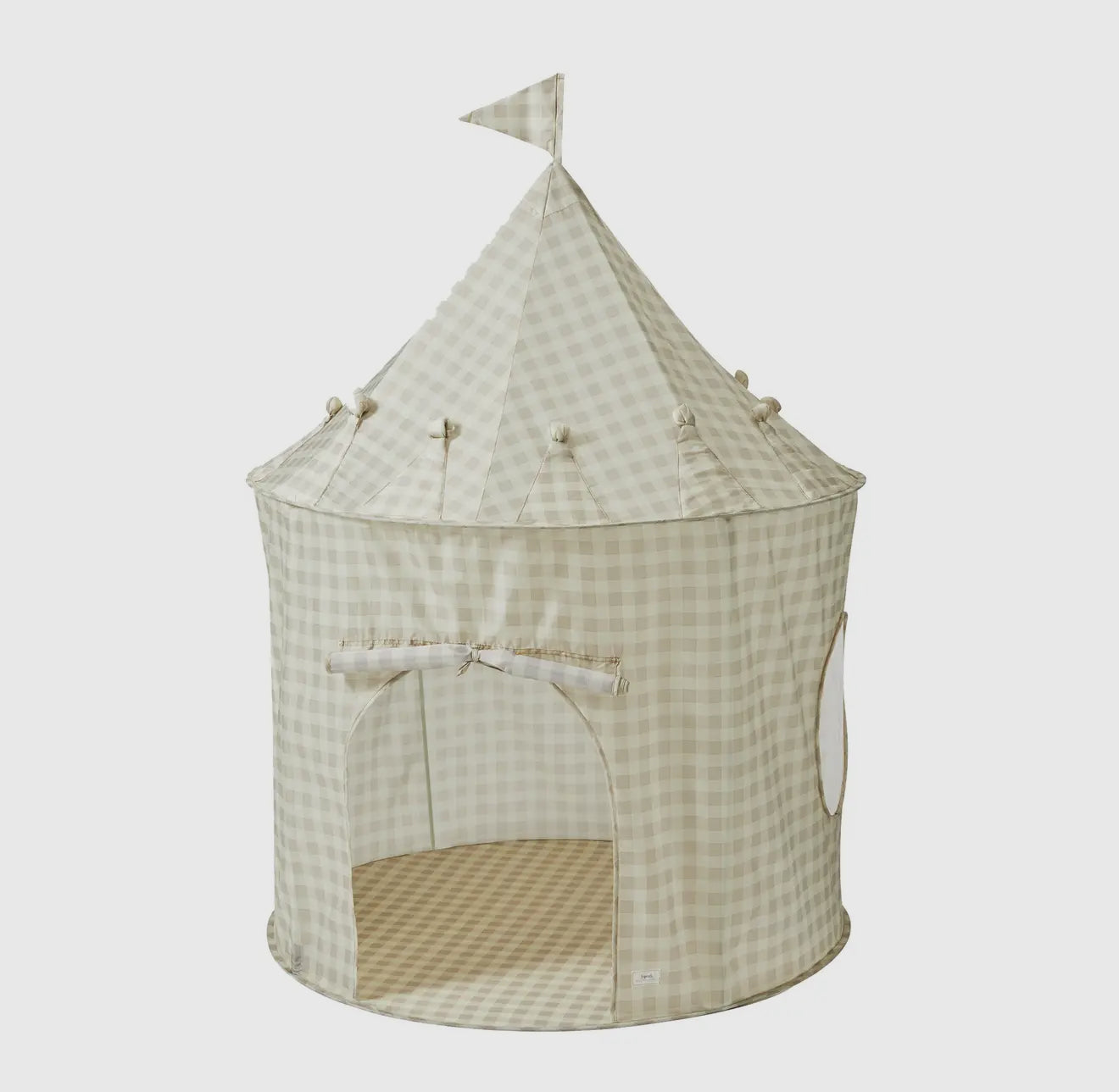 Play Tent Castle - Neutral Gingham