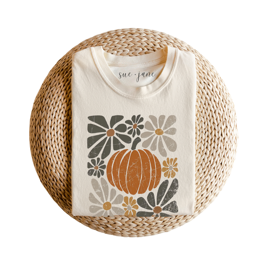 Retro Pumpkin Organic Cotton Mama T-shirt