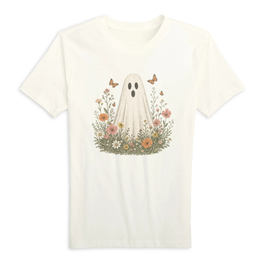 Floral Ghosts Organic Cotton Tee