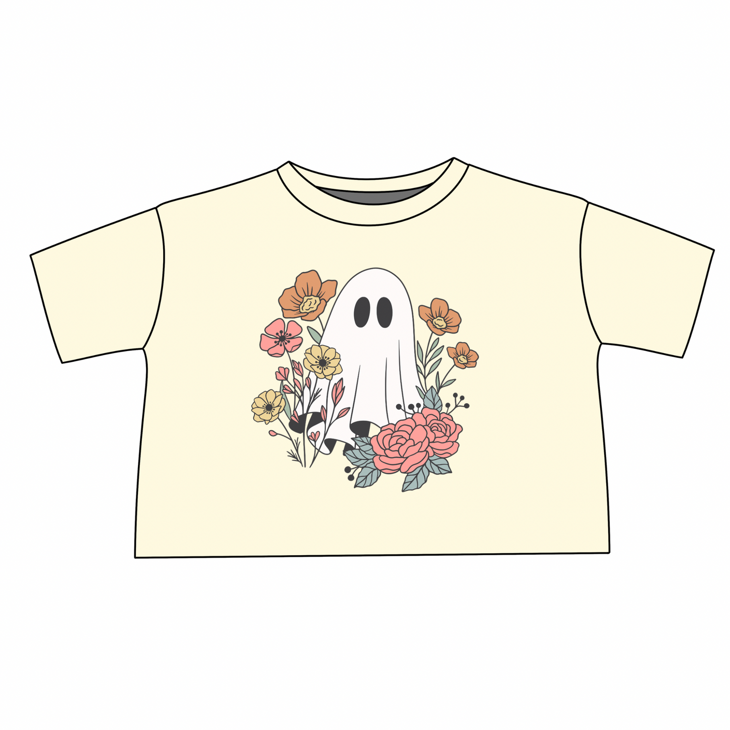 Floral Ghost Organic Cotton Boxy T-shirt