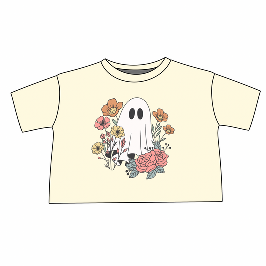Floral Ghost Organic Cotton Boxy T-shirt