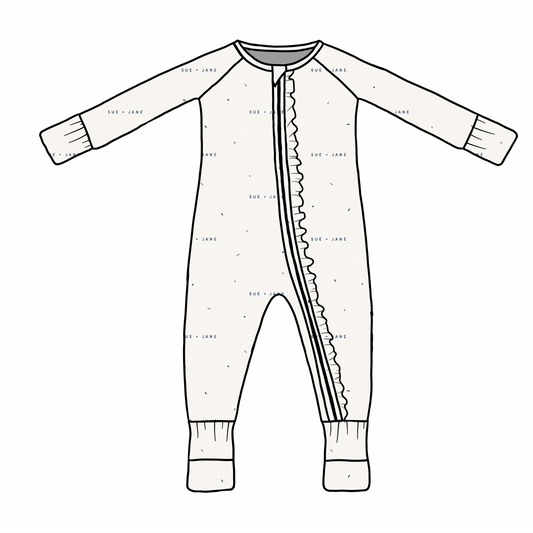 PREORDER S+J Ruffle Bamboo Zippy