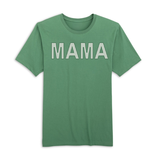 Jade Gingham Mama Organic Cotton Tee