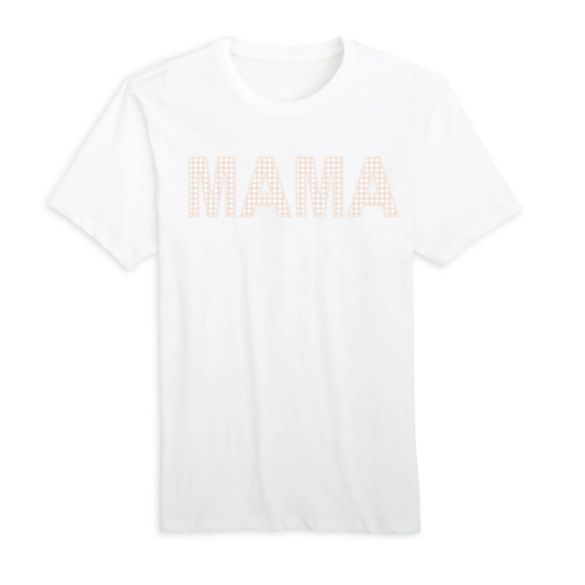 Neutral Gingham Mama Organic Cotton Tee