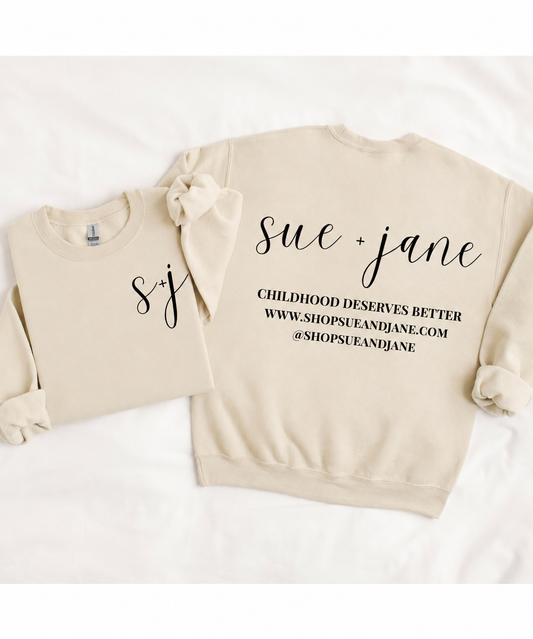 Sue and Jane Logo Crewneck