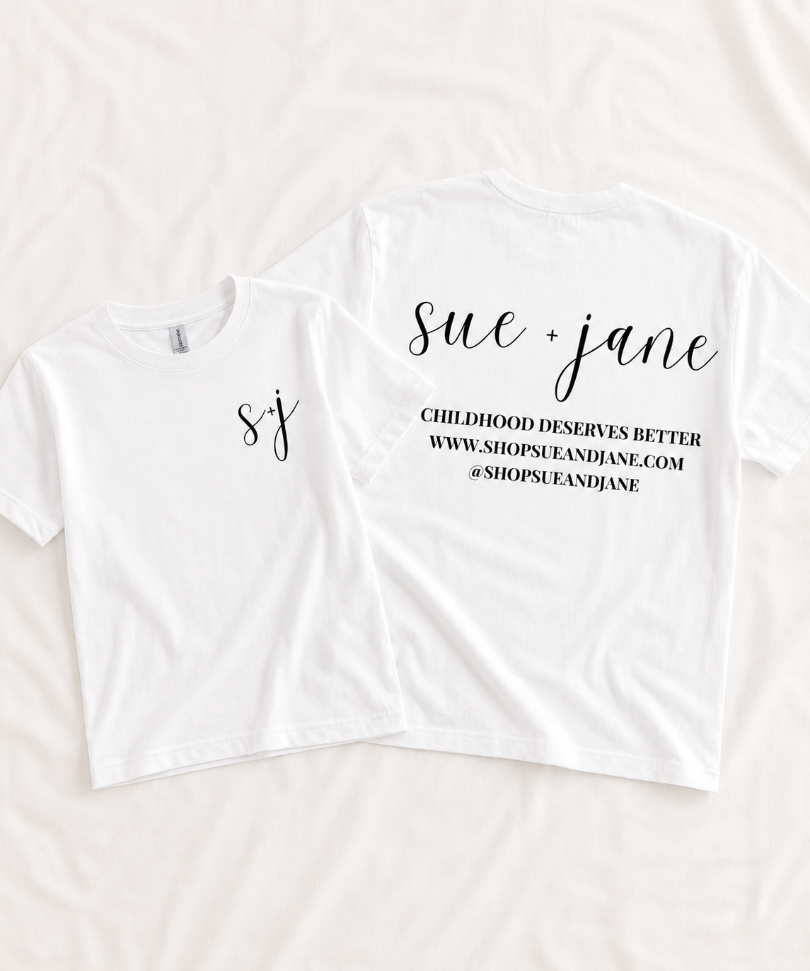 Sue and Jane Logo Organic Cotton Tshirt