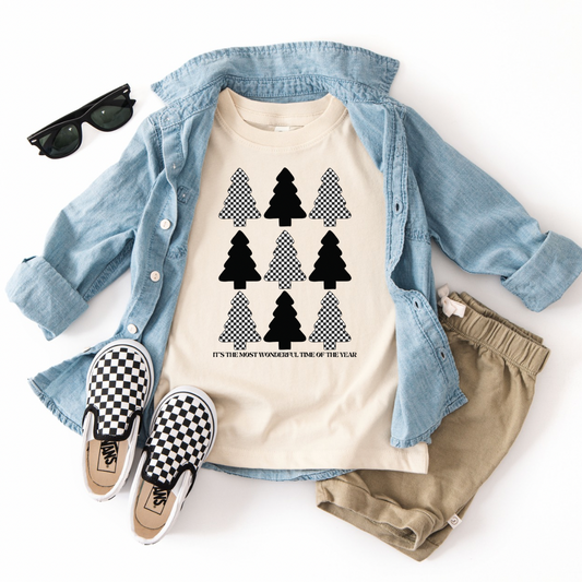 Checkered Trees - 100% Cotton Tee
