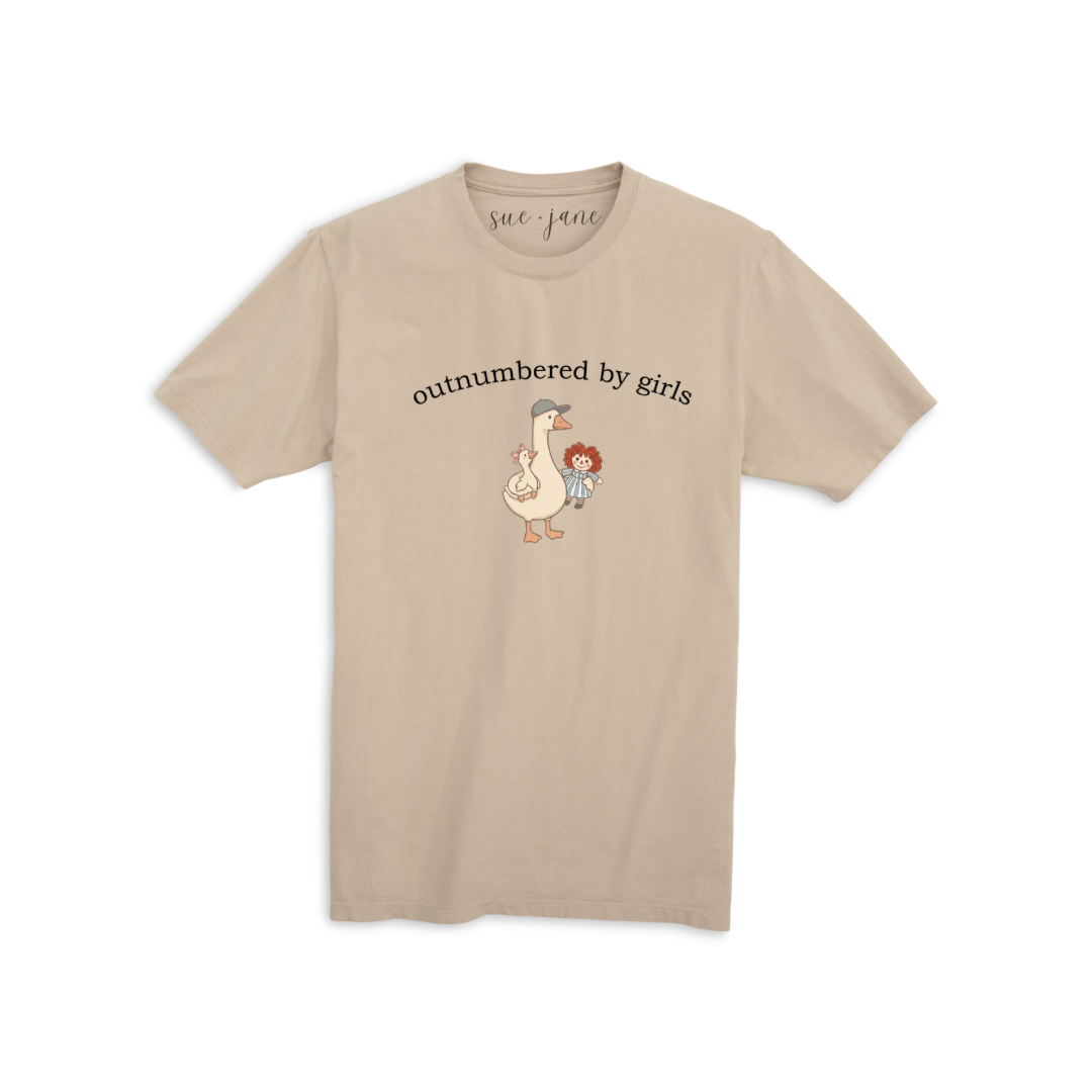 Outnumbered by Girls 100% Organic Cotton Tee