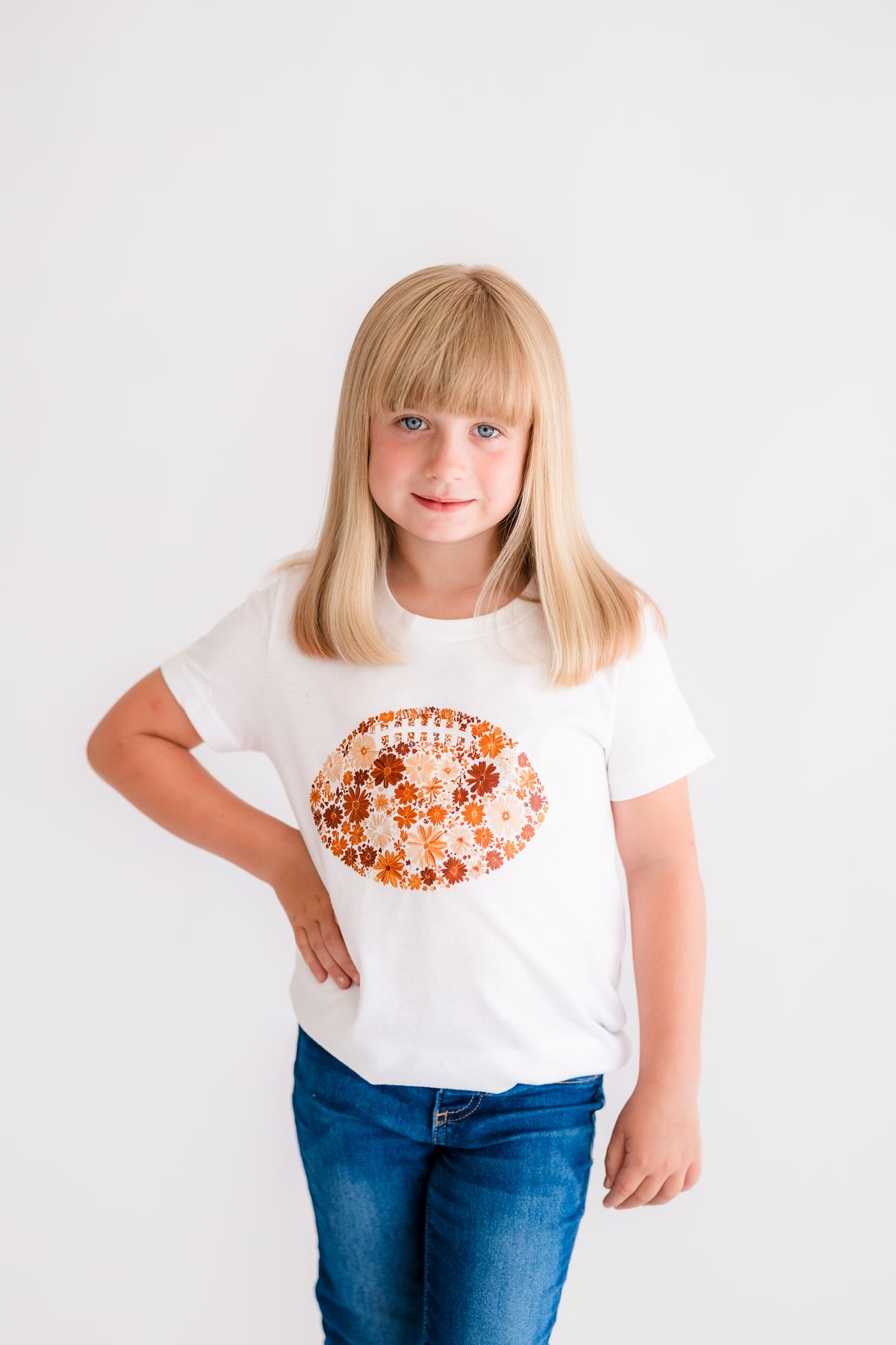 Floral Football Organic Cotton Tee