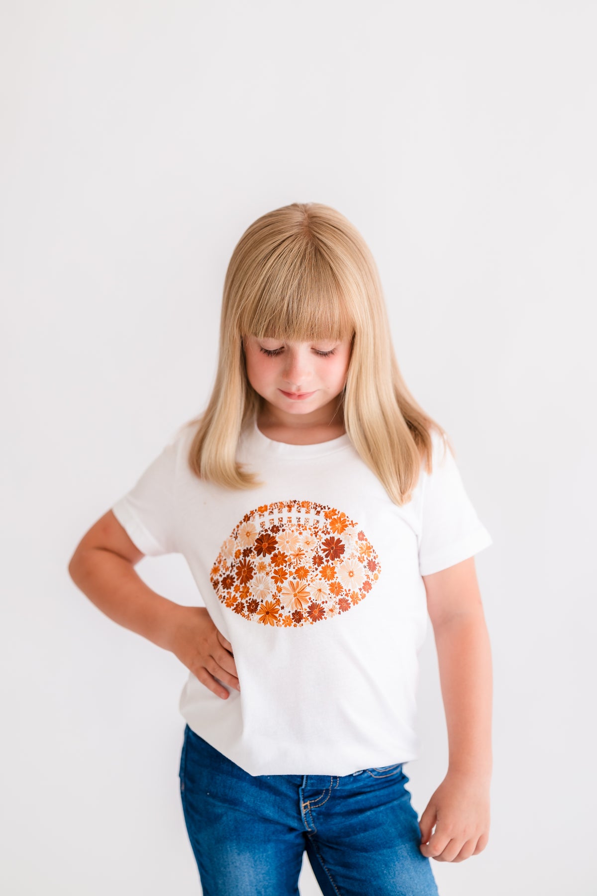Floral Football Organic Cotton Tee