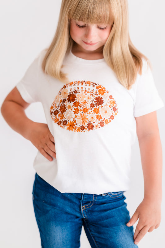 Floral Football Organic Cotton Tee