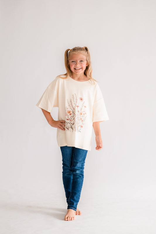 Floral Organic Cotton Boxy Tee