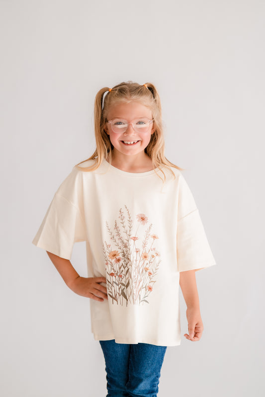 Floral Organic Cotton Boxy Tee
