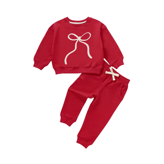 PREORDER Organic Cotton Bow Jogger Set