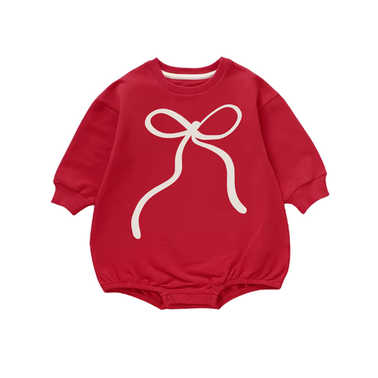 PREORDER Organic Cotton Bow Bubble Romper